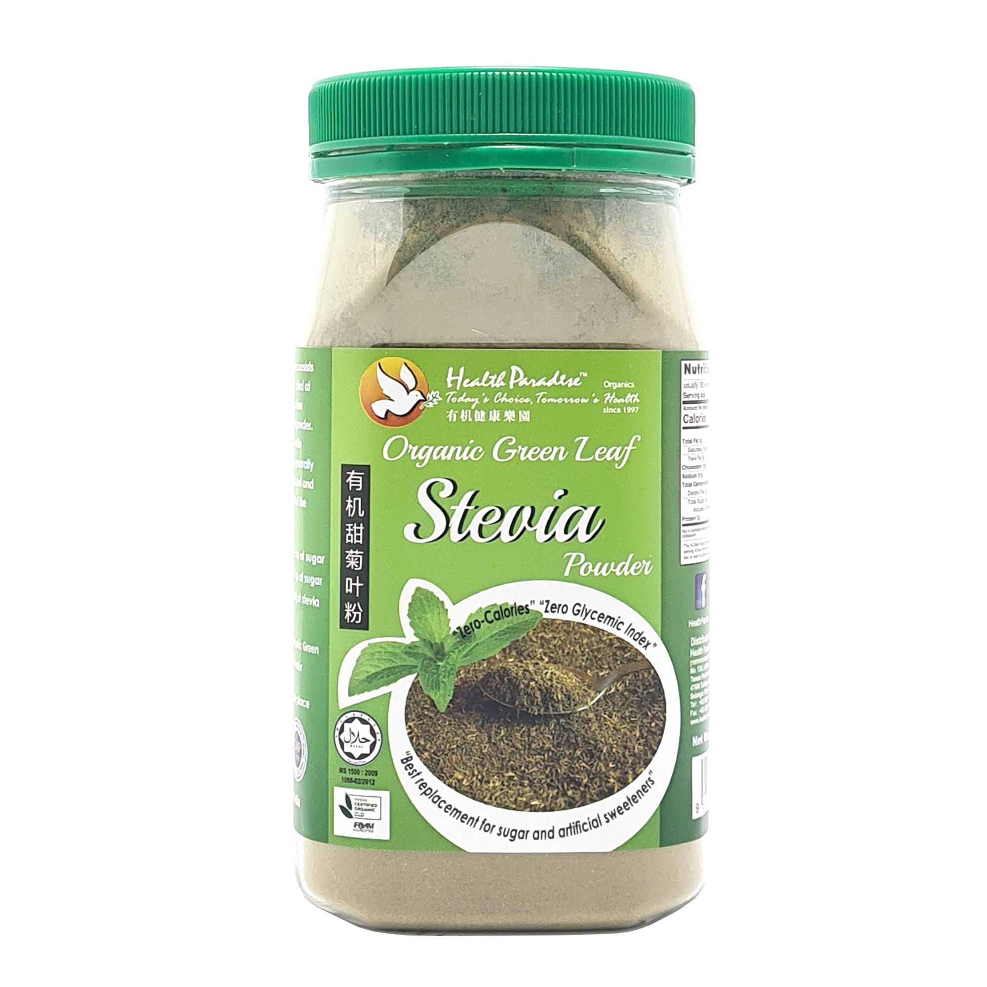 Health Paradise Organic Green Leaf Stevia Powder 130g