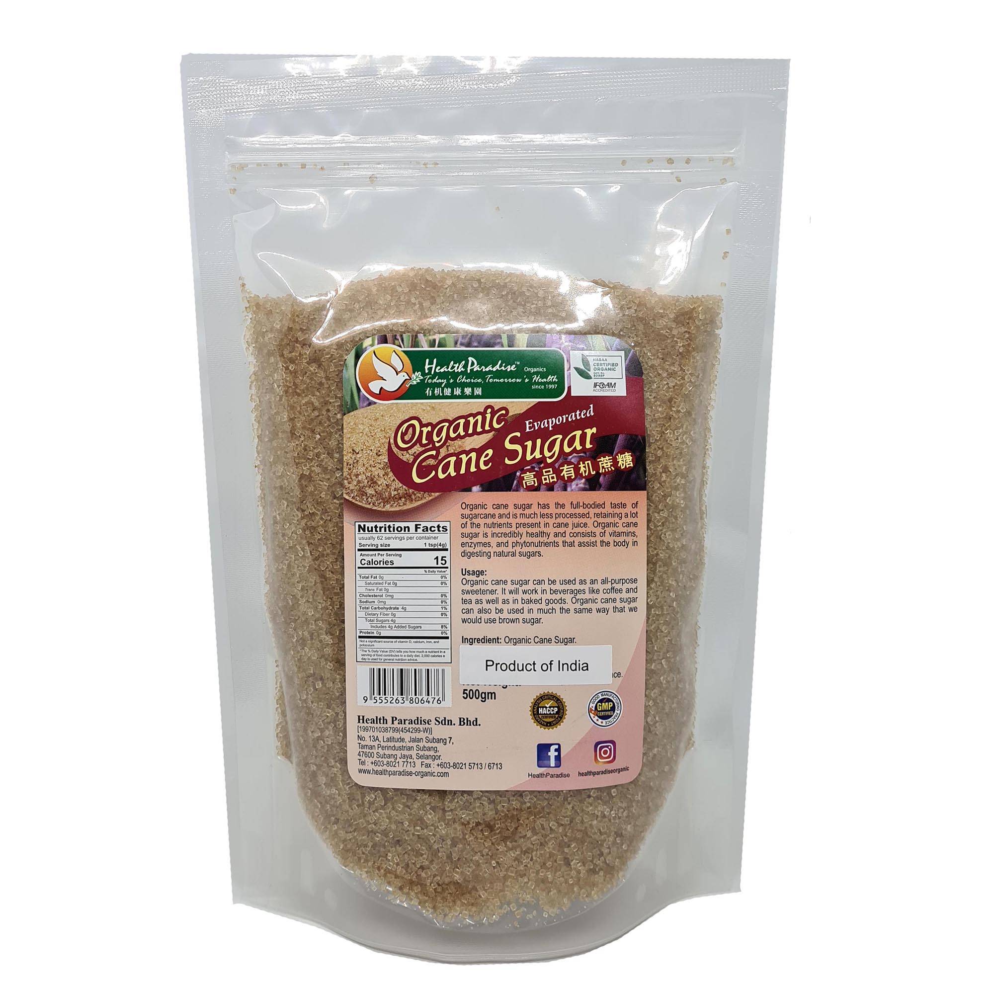 Health Paradise Organic Cane Sugar 500g