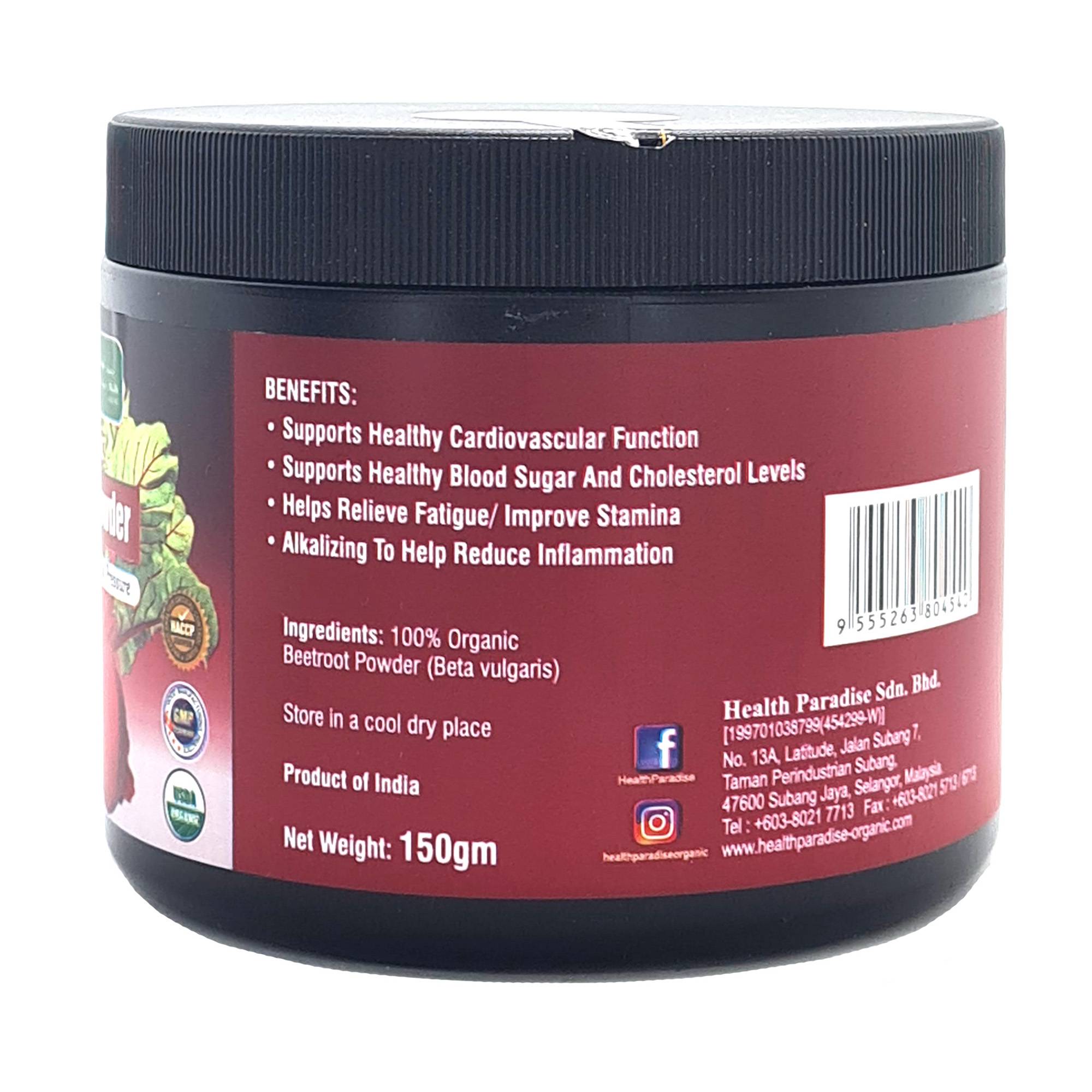 Health Paradise Organic Beetroot Powder 150g