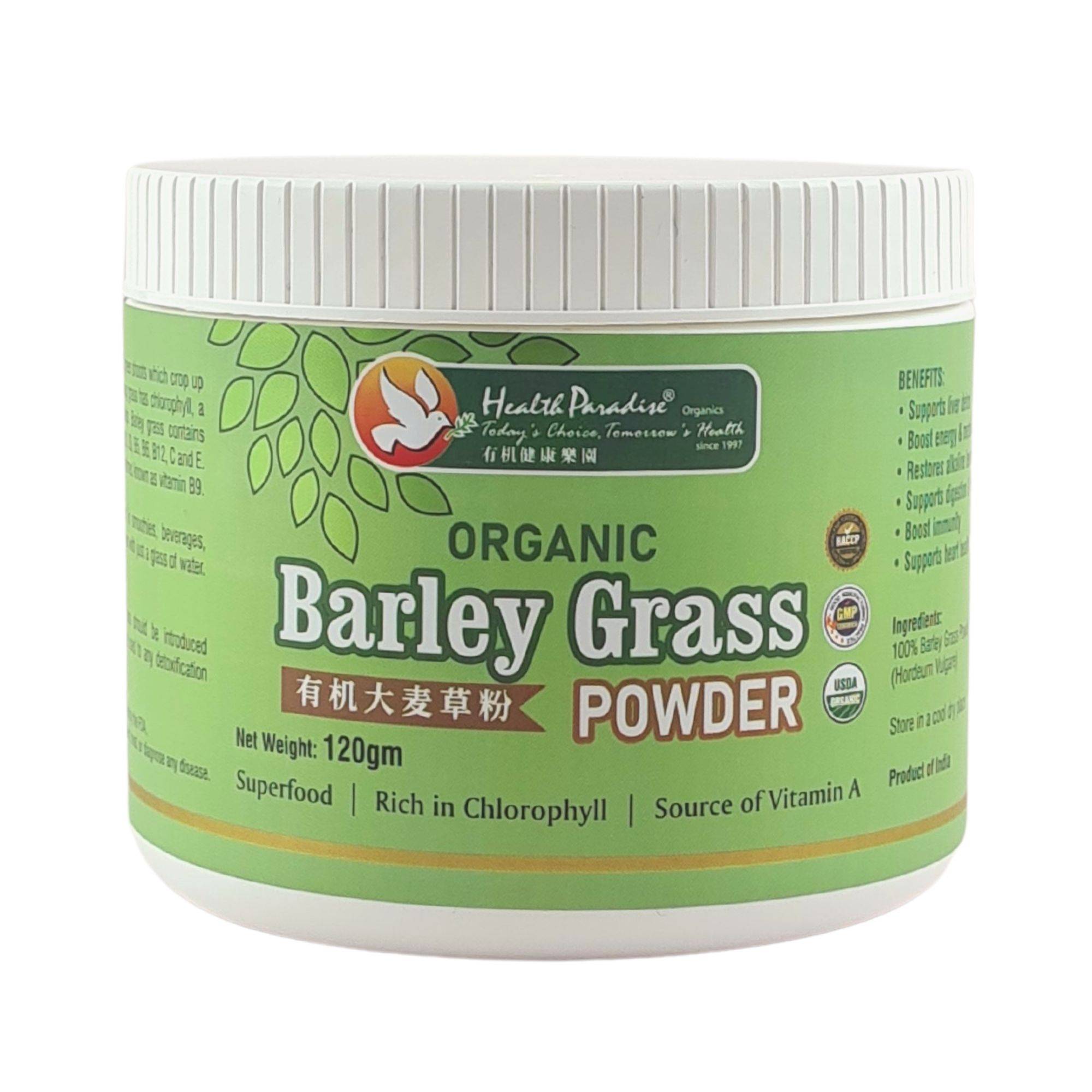 Health Paradise Organic Barley Grass Powder 120g