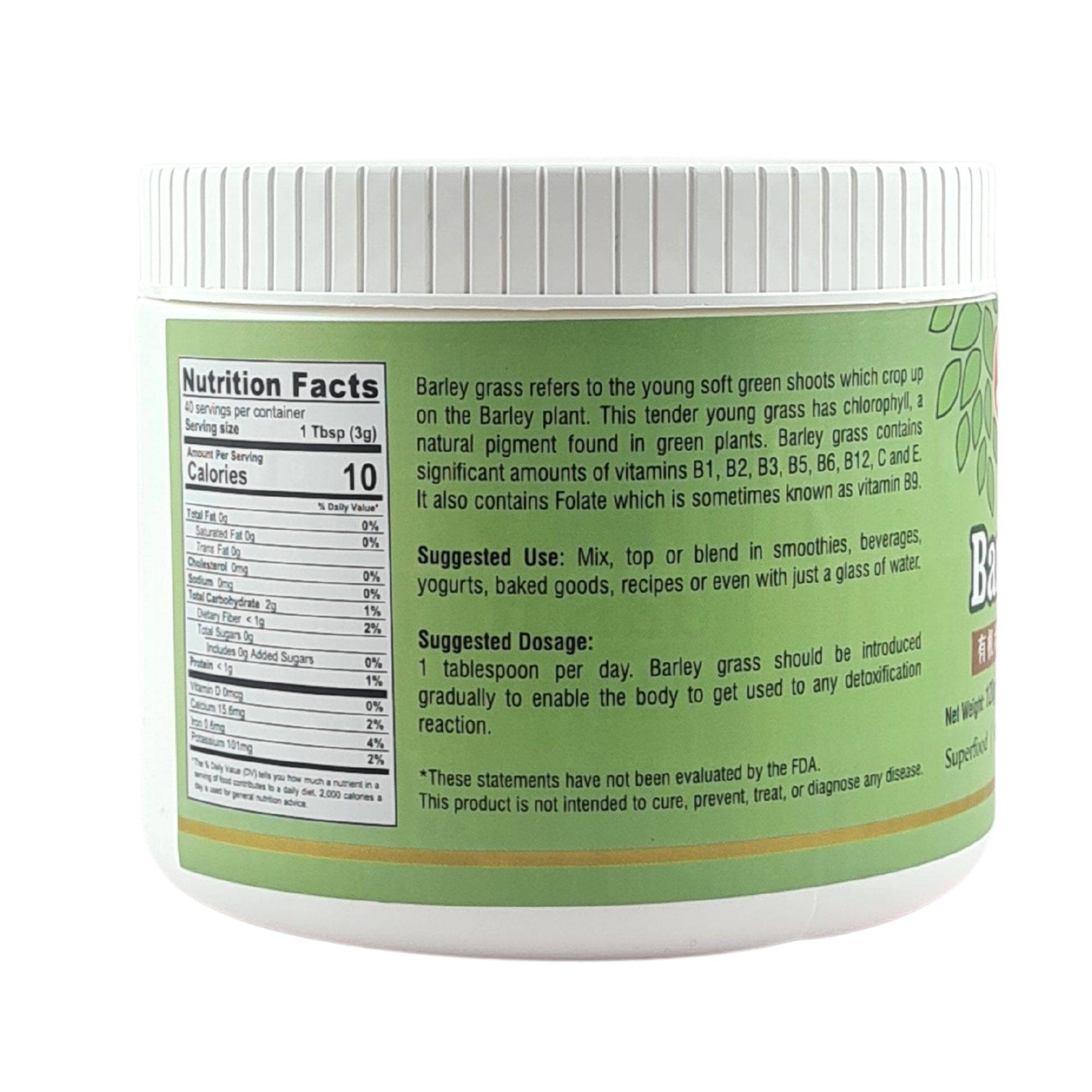 Health Paradise Organic Barley Grass Powder 120g