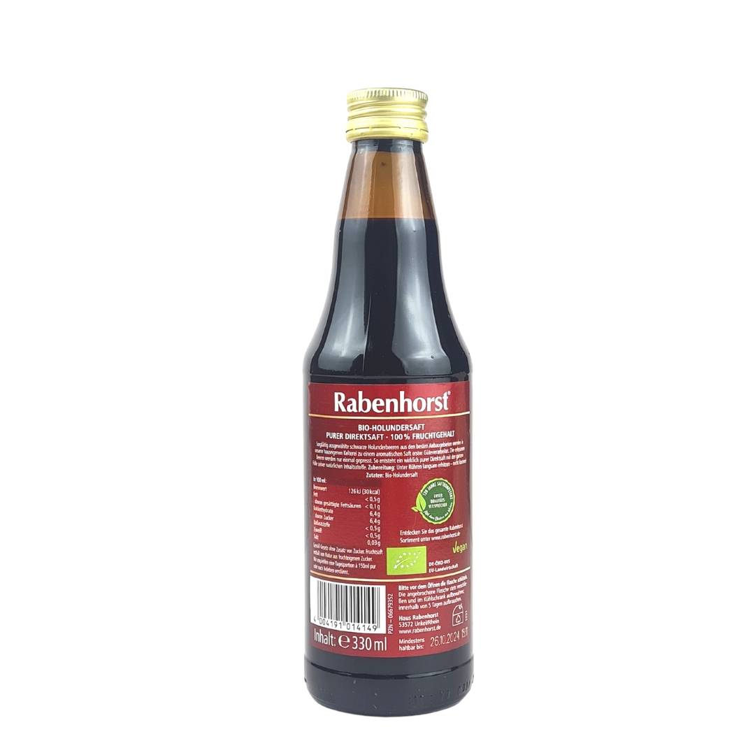Rabenhorst 100 Organic Elderberry Juice 330ml