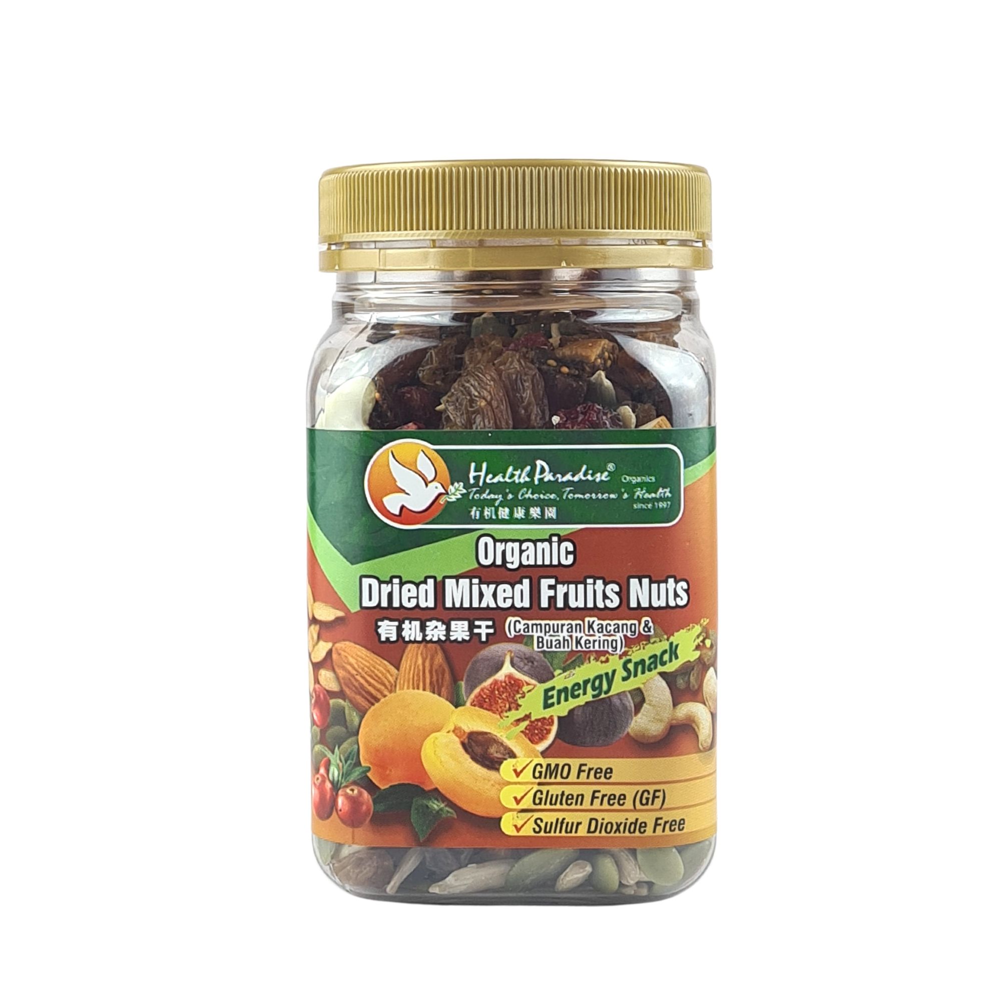 Health Paradise Organic Dried Mixed Fruit Nuts 200g